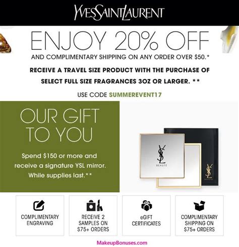 discount yves saint laurent|ysl first order promo code.